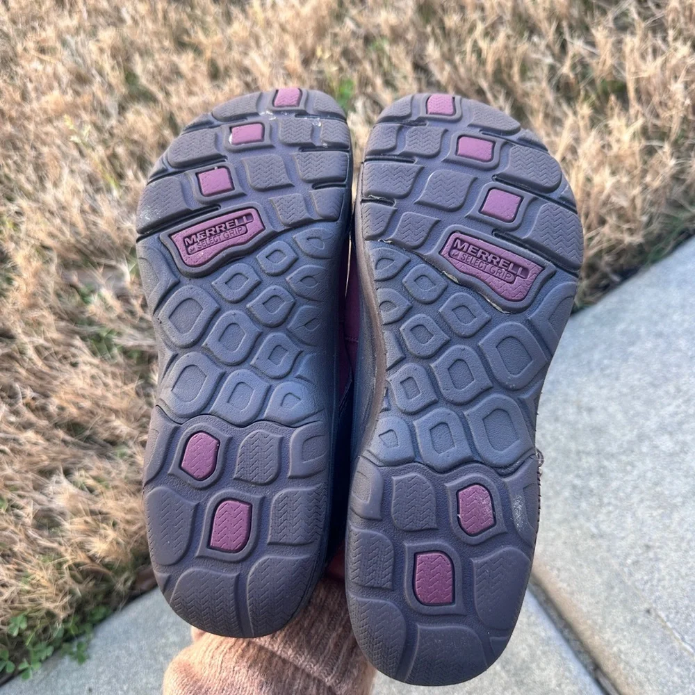 Merrell Women's Mary Jane Flats in Burgundy and Dark Brown - Picture 5 of 8